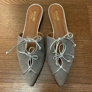 Malone Souliers Suede Flat Mules Slides